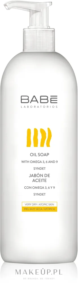 Масляное мыло Babe Laboratorios Oil Soap для сухой и атопичной кожи без воды и щёлочи, 500 мл