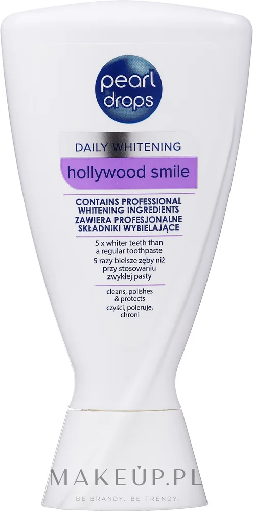Pearl Drops Hollywood Smile Ultimate Whitening зубная паста отбеливающая с фтором и перламутровой пудрой, 50 мл