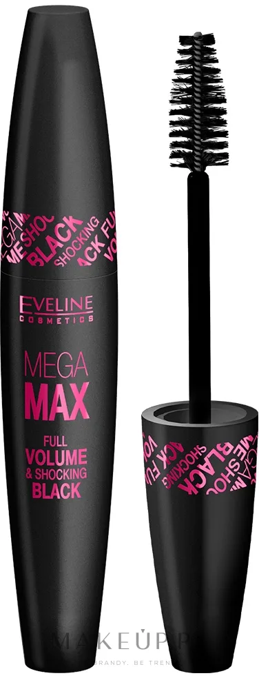 Eveline Cosmetics Tusz do rzęs, pogrubiający - Тушь для ресниц Eveline Mega Max Full Volume объём