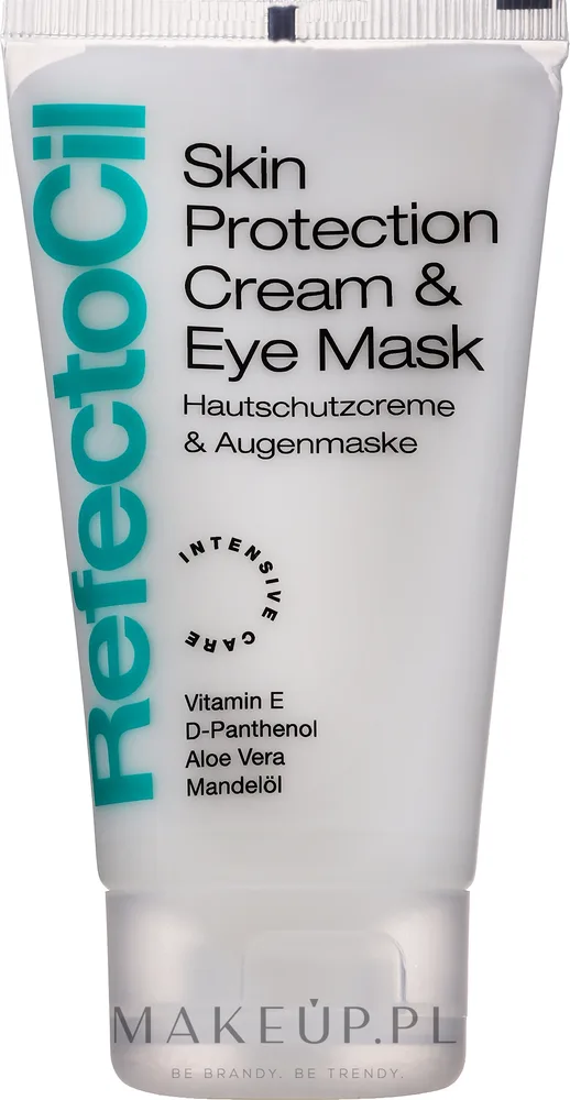 Защитный крем для кожи вокруг глаз RefectoCil Skin Protection Cream & Eye Mask для окрашивания бровей и ресниц, 75 мл