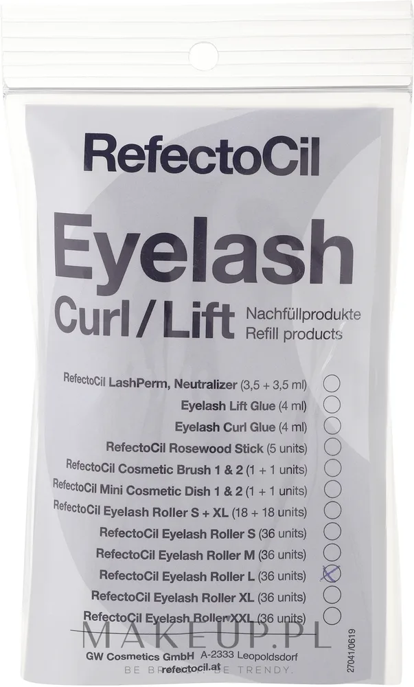 RefectoCil Eyelash Perm валики для завивки ресниц размер L 36 шт, бигуди для химической завивки и ламинирования, профессиональный расходник