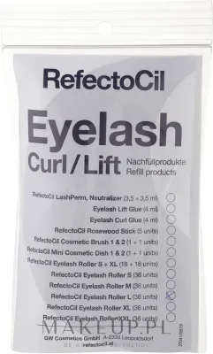 RefectoCil Eyelash Perm валики для завивки ресниц размер L 36 шт, бигуди для химической завивки и ламинирования, профессиональный расходник