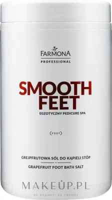 Farmona Professional Smooth Feet соль для ванночек для ног грейпфрутовая, экзотическое спа для педикюра, размягчает кожу стоп, 1400 г