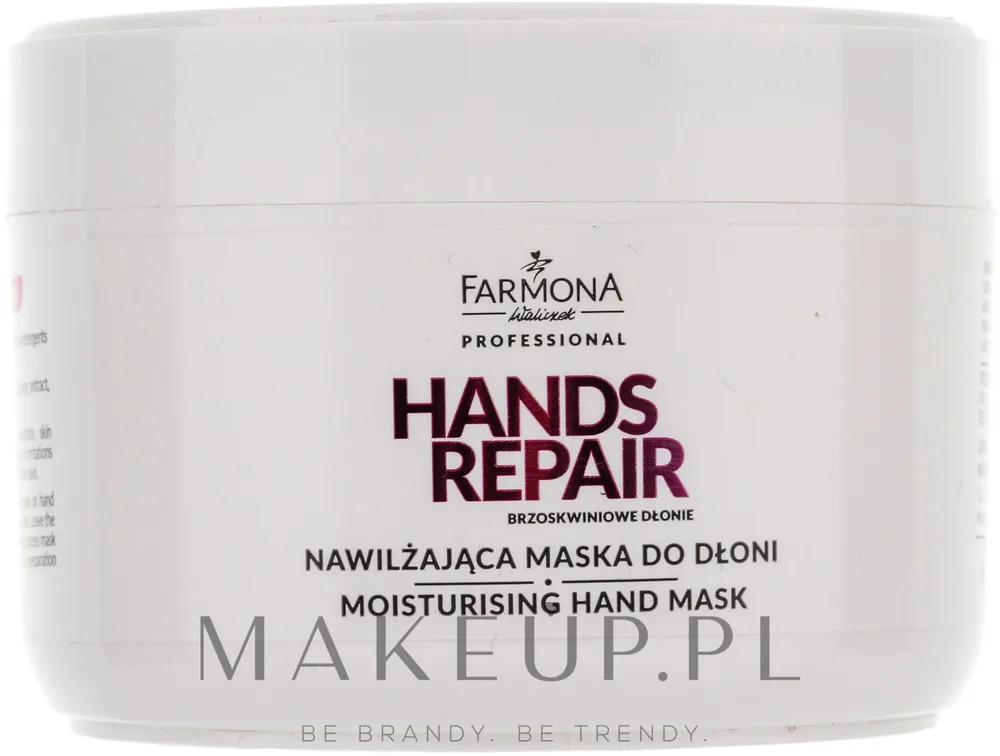 Farmona Professional Hands Repair маска для рук увлажняющая персиковая 300 мл, профессиональный уход для сухой кожи рук и ломких ногтей с мочевиной и шелком