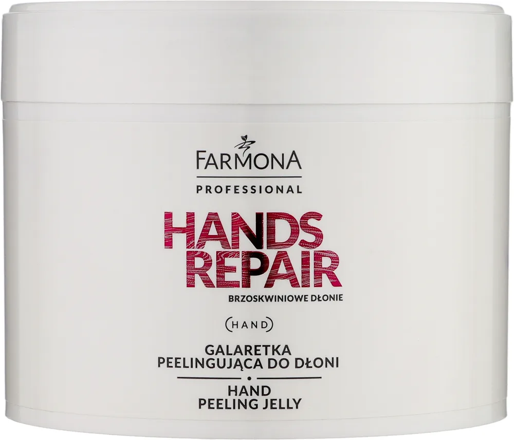 Farmona Professional Hands Repair желе-пилинг для рук персиковый, отшелушивающий уход с экстрактом нони, 300 мл