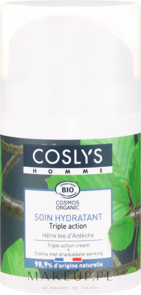 Крем для лица Coslys Men Care тройного действия с экстрактом почек бука для мужчин 50 мл