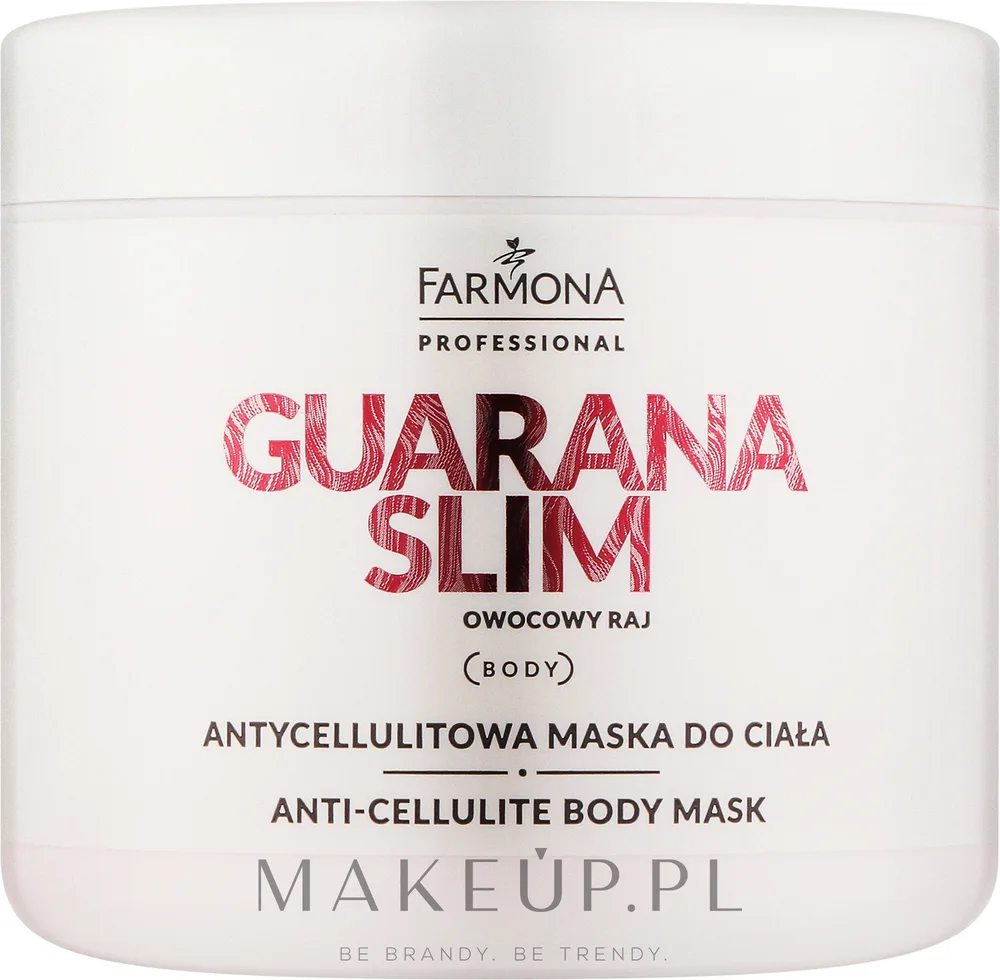 Farmona Professional Guarana Slim маска для тела антицеллюлитная фруктовый рай 500 мл, профессиональный уход с кофеином, гуараной и l-карнитином для моделирования силуэта