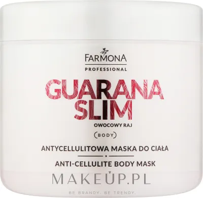 Farmona Professional Guarana Slim маска для тела антицеллюлитная фруктовый рай 500 мл, профессиональный уход с кофеином, гуараной и l-карнитином для моделирования силуэта
