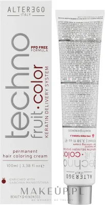 Alter Ego Italy Techno Fruit Color крем-краска для волос стойкая 100 мл, перманентное окрашивание, седина, кератин и шёлк, фруктовый аромат