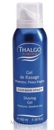 Thalgo ThalgoMen Gel De Rasage гель для бритья 100 мл, мужской гель с морскими водорослями для чувствительной кожи, комфортное скольжение станка