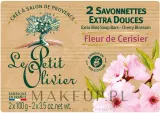 Деликатное туалетное мыло Le Petit Olivier Cherry Blossom с ароматом цветущей вишни, 2 x 100 г — фото 1
