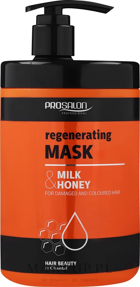Маска для волос Prosalon Молоко и мёд регенерирующая, для повреждённых и окрашенных, с протеинами молока и кератином, 1000 г