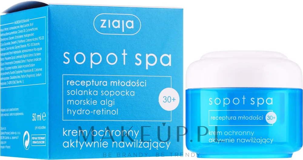 Дневной крем для лица Ziaja Sopot Spa активно увлажняющий с морскими водорослями 30+ 50 мл