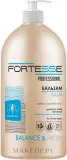 Fortesse Professional Balance and Fresh бальзам для волос балансирующий pH с помпой 1000 мл, кондиционер с экстрактом водорослей и пантенолом — фото 2