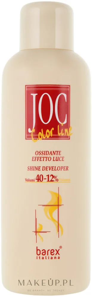 Barex Italiana Joc Color Line Oxygen эмульсия окислительная 12% 1000 мл, оксид для краски, окислитель для волос, кремовая эмульсия
