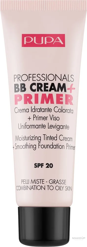 BB-крем Pupa Professionals BB Cream + Primer увлажняющий, оттенок 002 - Sand