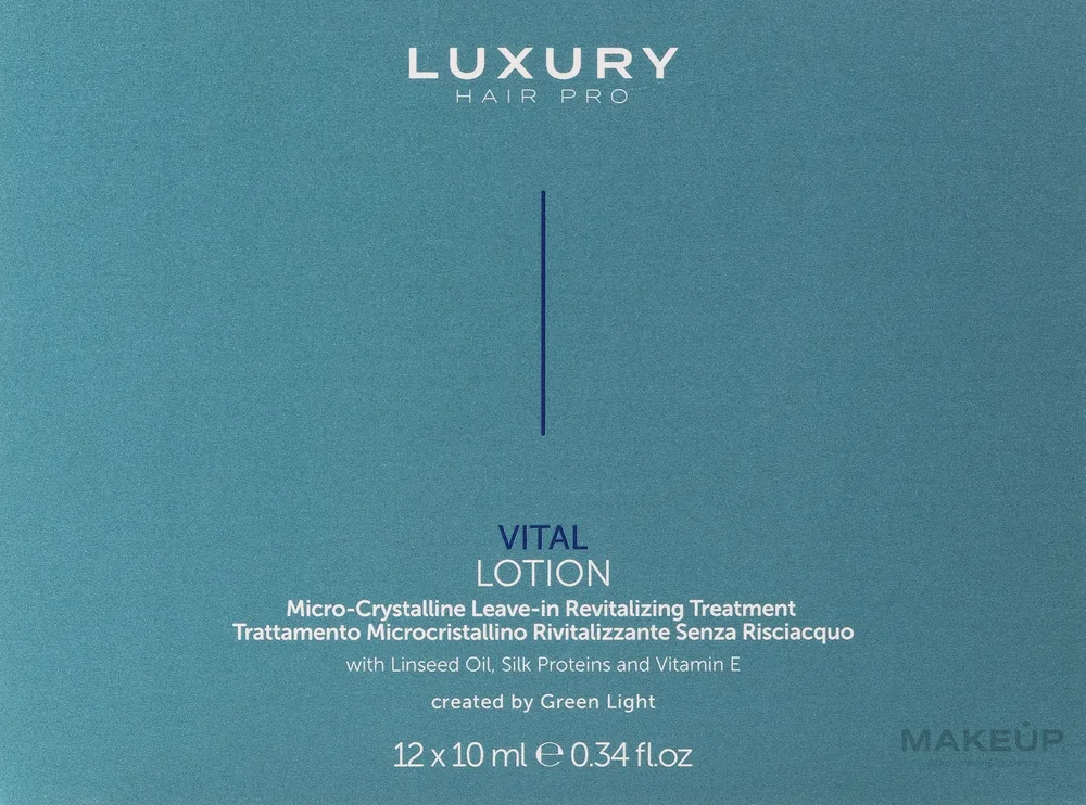 Лосьон для волос Green Light Luxury Hair Color Oil Non Oil восстанавливающая эмульсия 12 x 10 мл, оттенок 12 x 10 мл