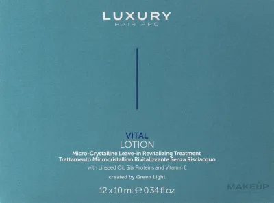 Лосьон для волос Green Light Luxury Hair Color Oil Non Oil восстанавливающая эмульсия 12 x 10 мл