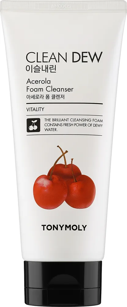 Tony Moly Clean Dew витализирующая пенка для умывания с чайным деревом и зелёным чаем Ацерола, 180 мл