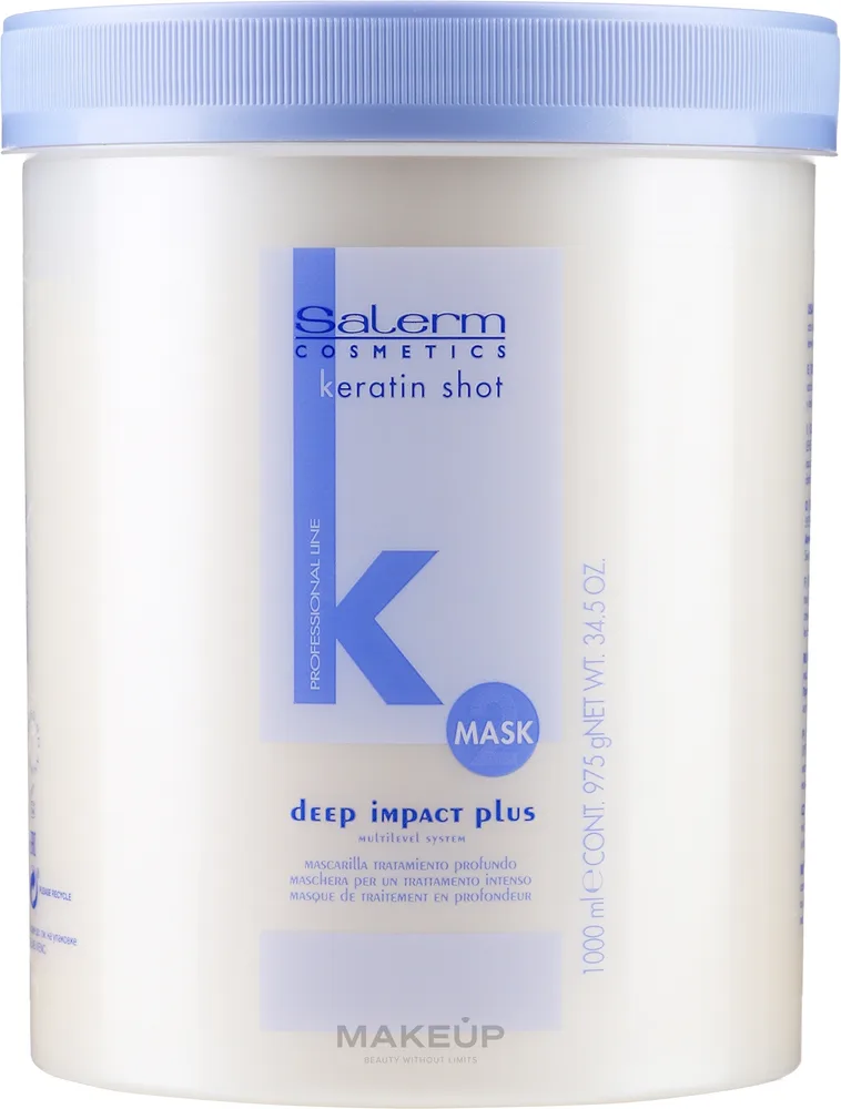 Маска для волос Salerm Keratin Shot Deep Impact с кератином, для непослушных и сухих, с маслом ши и протеинами шёлка, 200 мл