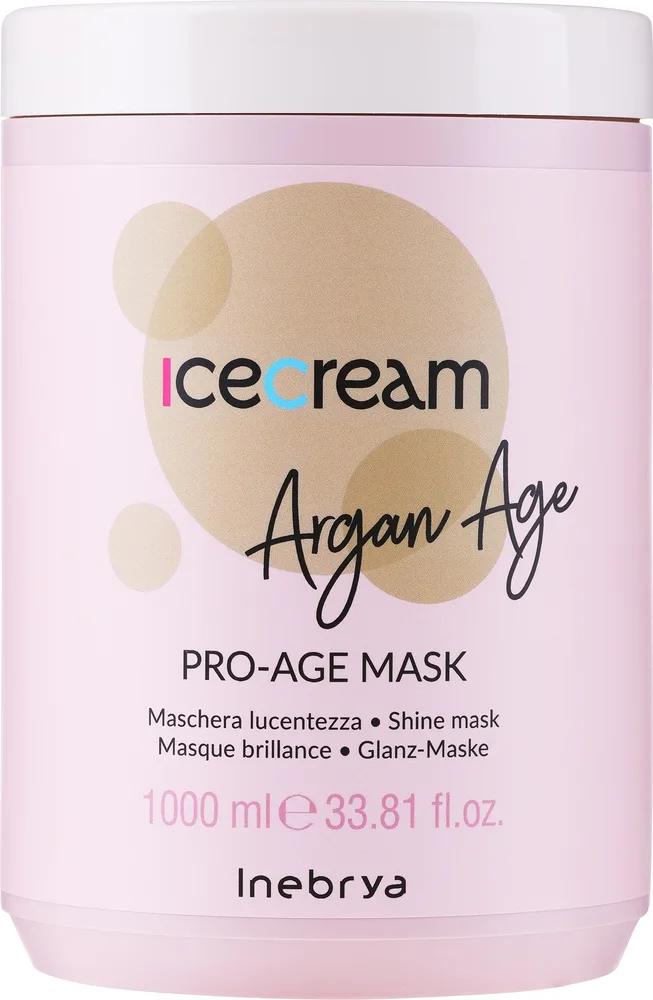 Маска для волос Inebrya Ice Cream Argan-Age для окрашенных, защита цвета, с аргановым маслом и жожоба