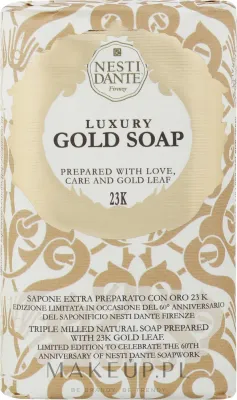 Люксовое туалетное мыло Nesti Dante Luxury Gold Soap 23k с золотым листом, 250 г
