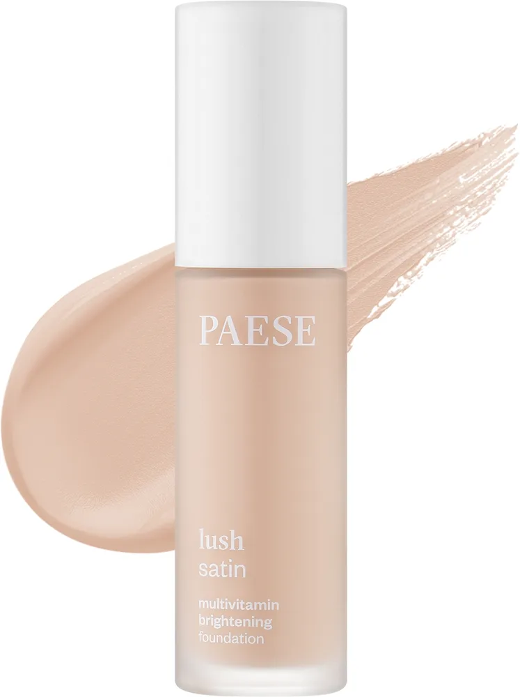 Тональный крем Paese Lush Satin осветляющий витаминный, 30 мл, оттенок 30 - Porcelain