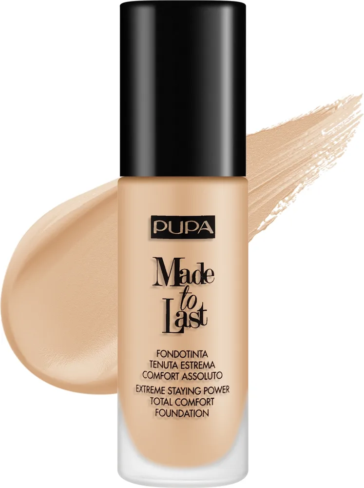 Тональная основа Pupa Made To Last стойкая матирующая, 30 мл, оттенок 050 - Sand Beige