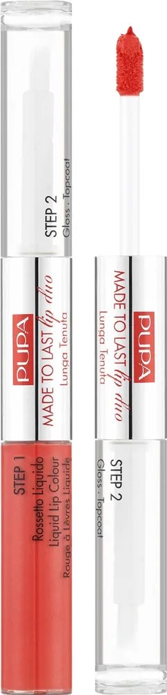 Жидкая помада и блеск для губ Pupa Made To Last Lip Duo, оттенок 008 - Miami Pink