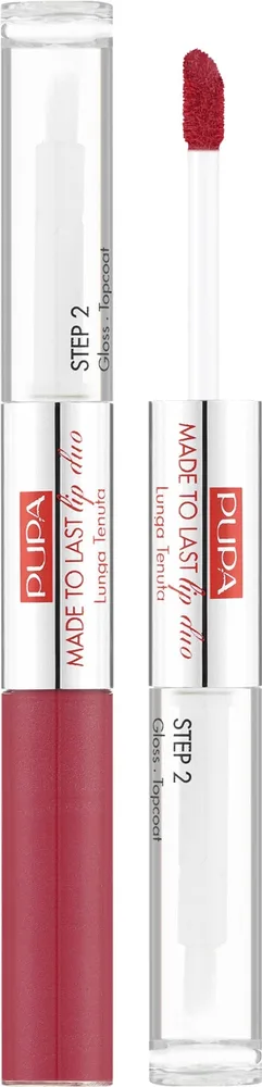 Жидкая помада и блеск для губ Pupa Made To Last Lip Duo, оттенок 016 - Hot Pink