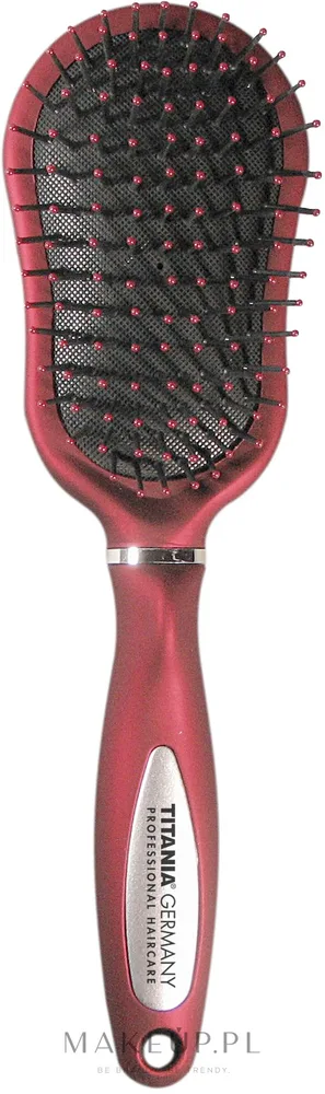 Массажная щётка для волос Titania Salon Professional бордовая