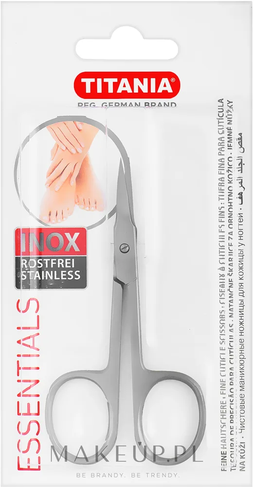 Titania Inox ножницы маникюрные для кутикулы, инструмент для удаления кожи вокруг ногтя из стали, 1 шт
