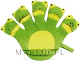 Titania Frog мочалка-варежка детская 1 шт, махровая рукавичка для купания малыша в виде лягушонка, детская мочалка из хлопка — фото 1