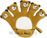 Titania Bear мочалка рукавичка детская в виде мишки 1 шт, губка варежка для купания малышей мягкая — фото 1