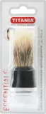 Titania Men Care помазок кисть для бритья мужской со стеклянной ручкой чёрный — фото 1