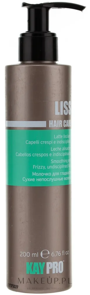 KayPro Hair Care Milk молочко для волос разглаживающее несмываемое 200 мл, молочко для гладкости волос, средство против пушистости, несмываемый уход