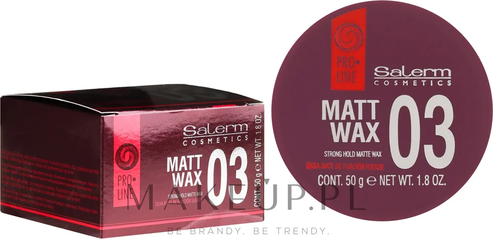 Salerm Pro Line Matt Wax воск для укладки волос матовый сильной фиксации для коротких волос 50 мл
