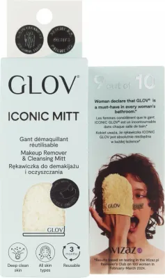 Glov On-The-Go Makeup Remover рукавичка для снятия макияжа водой 1 шт, перчатка из микрофибры для демакияжа многоразовая