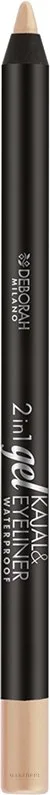 Карандаш для глаз Deborah 2 in 1 Gel Kajal & Eyeliner, оттенок 06 - Butter