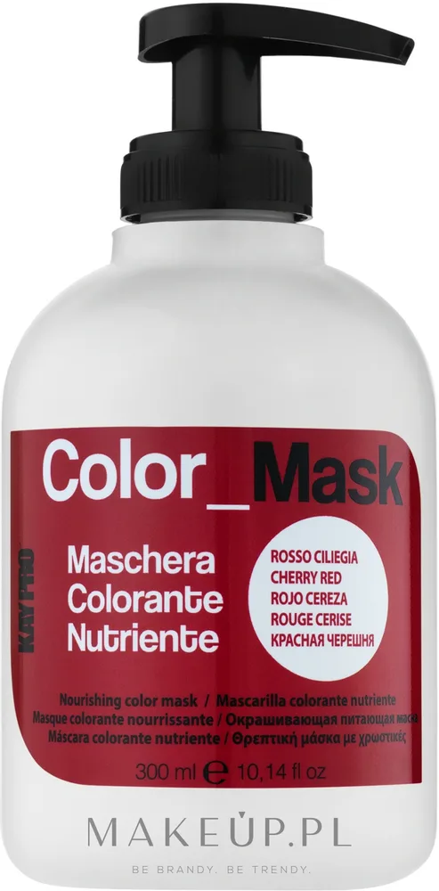 KayPro Color Mask маска для волос питательная тонирующая оттеночная маска для окрашенных волос защита цвета от вымывания 300 мл, оттенок Czerwony