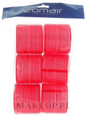 Comair Hair Rollers бигуди липучки Jumbo красные d70 6 шт, бигуди на липучке крупные для объёма и волн