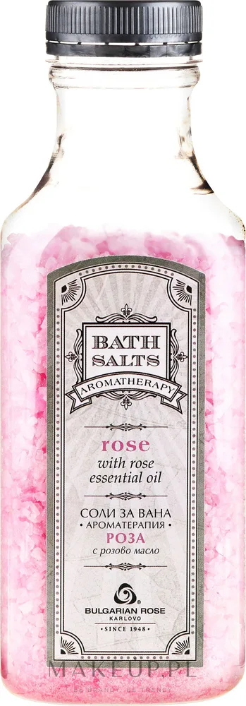 Bulgarian Rose Bath Salts соль для ванн розовая, кристаллы с розовым маслом для расслабляющей ванны и ароматерапии, 470 г