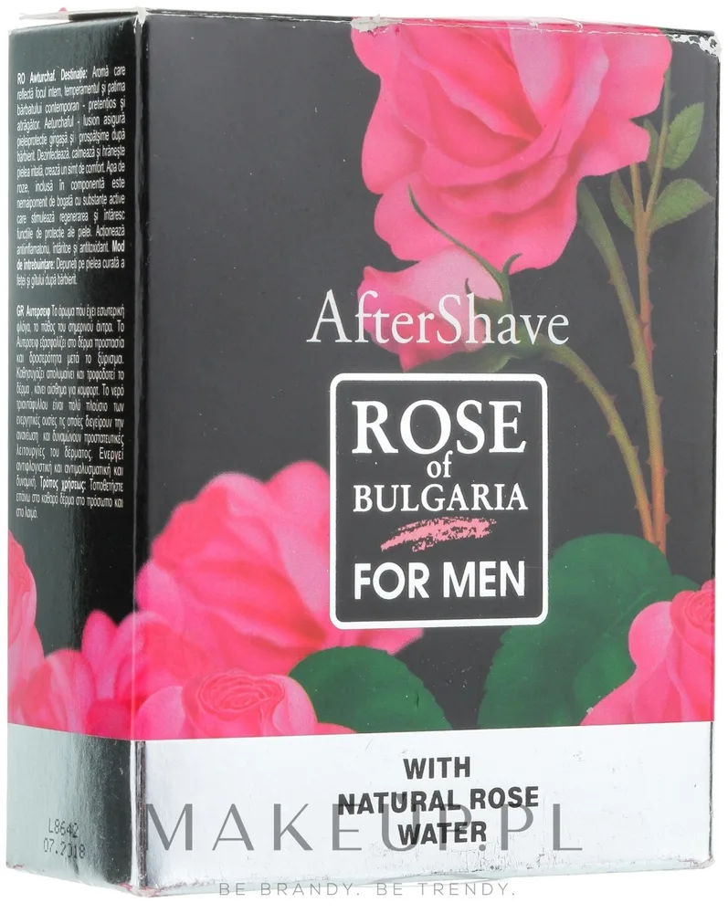 BioFresh Rose of Bulgaria лосьон после бритья мужской с розовой водой и ментолом успокаивающий 100 мл