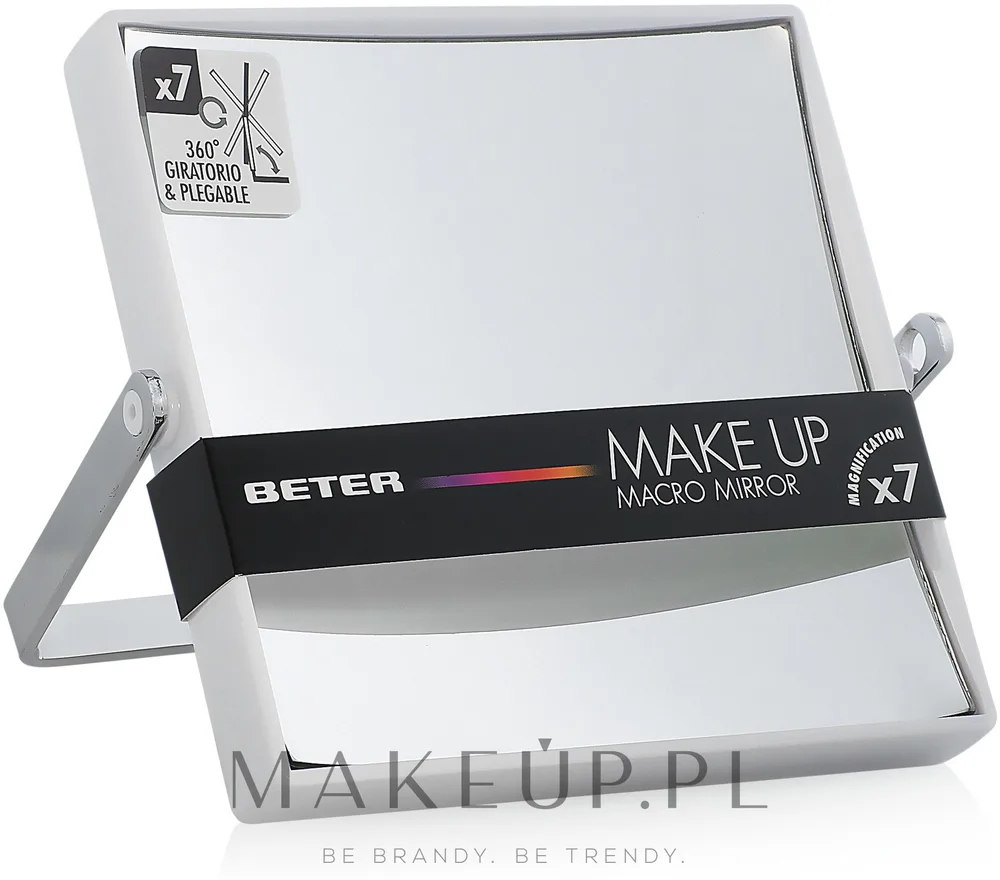 Beter Viva Make Up Macro Mirror зеркало складное двустороннее с увеличением x7 белое 1 шт, зеркало косметическое настольное для макияжа