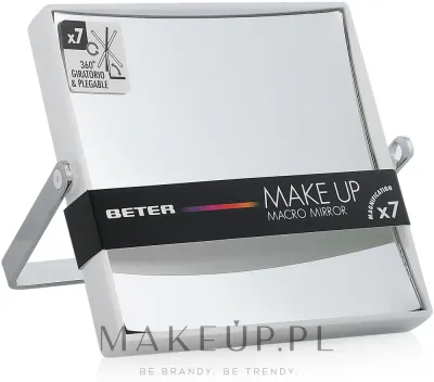 Beter Viva Make Up Macro Mirror зеркало складное двустороннее с увеличением x7 белое 1 шт, зеркало косметическое настольное для макияжа