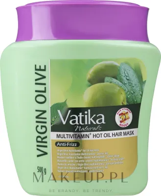 Маска для волос Dabur Vatika Virgin Olive питательная, для сухих и тусклых, с оливковым и миндальным маслом, с хной, 500 г