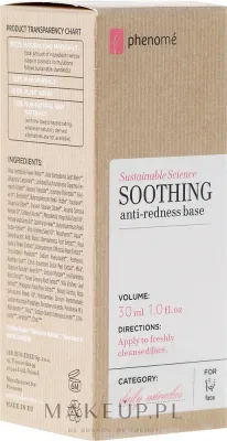Основа-лосьон для лица Phenome Soothing Anti-Redness Base успокаивающая против покраснений 30 мл