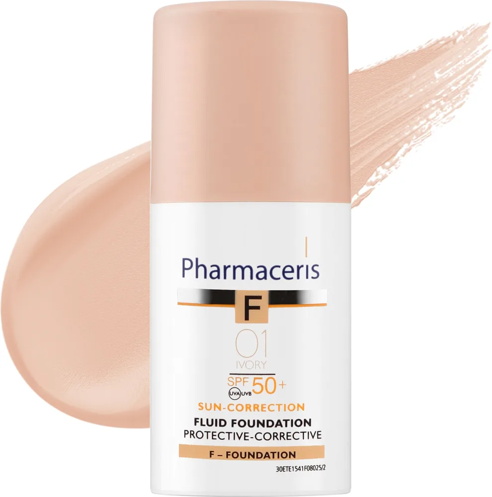 Тональный флюид Pharmaceris F защитно-корректирующий SPF 50+, 30 мл, оттенок 01 - Ivory