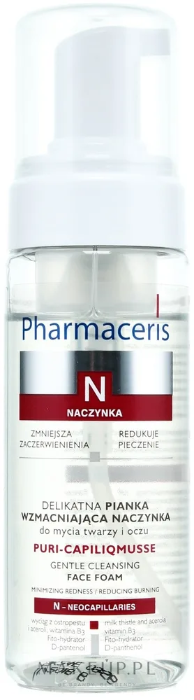 Pharmaceris N Puri-Capilium деликатная пенка для умывания лица и глаз с ниацинамидом и бетаином, 150 мл