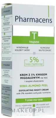Ночной крем-пилинг Pharmaceris T Sebo-Almond-Peel с 5% миндальной кислотой для проблемной кожи, 50 мл